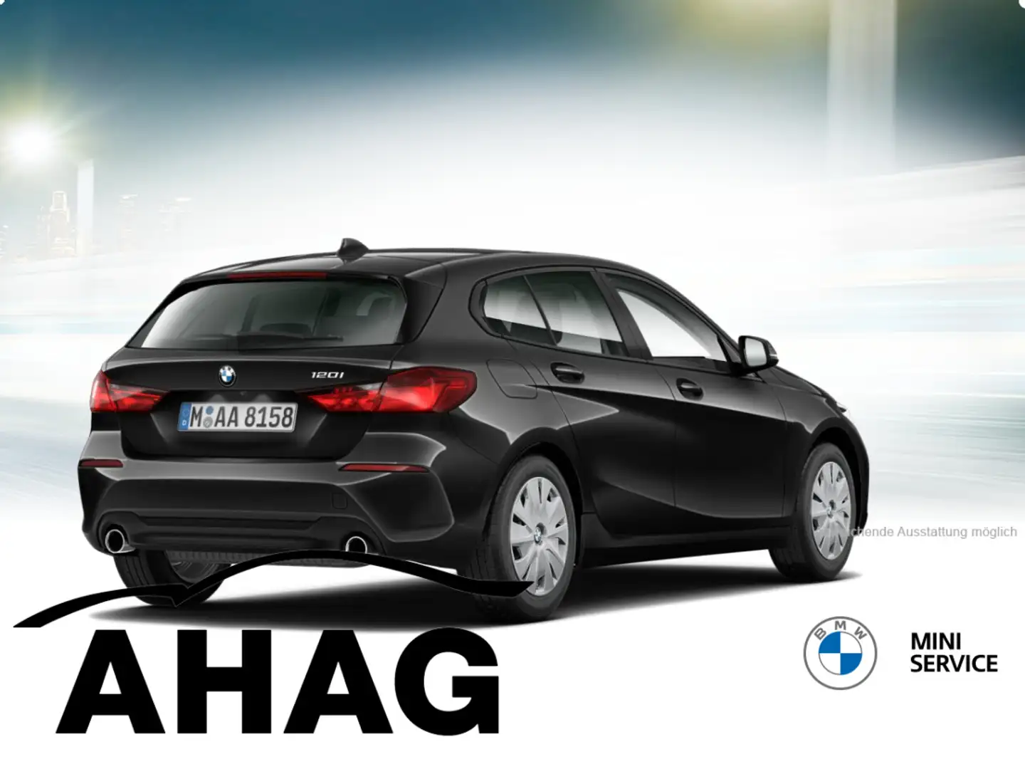 BMW 120 i Advantage Steptronic Panorama HIFI ISOFIX Noir - 2