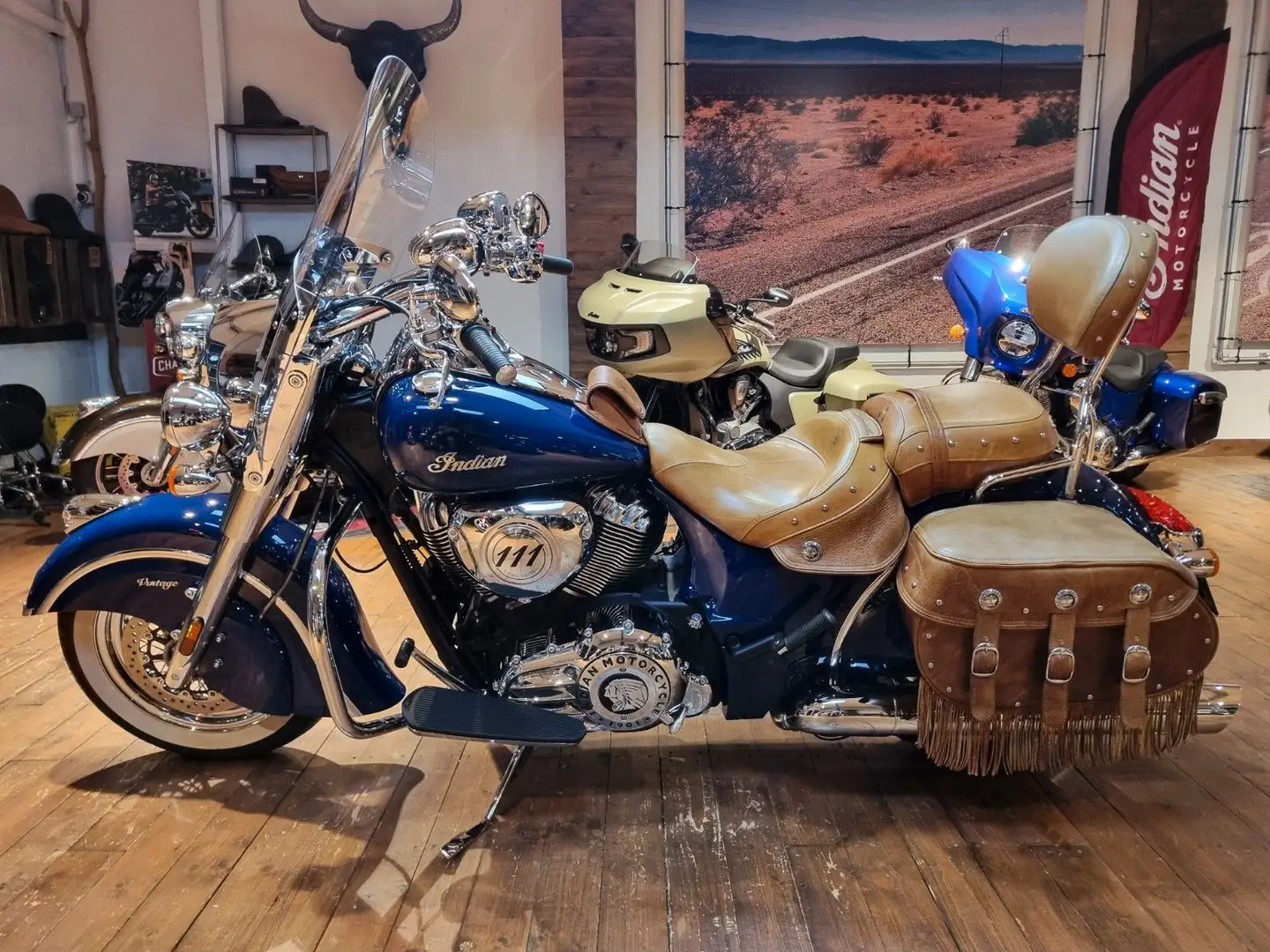Indian Chief Vintage "J & H"+100 Jahre (250/4,99 %) Blau - 1