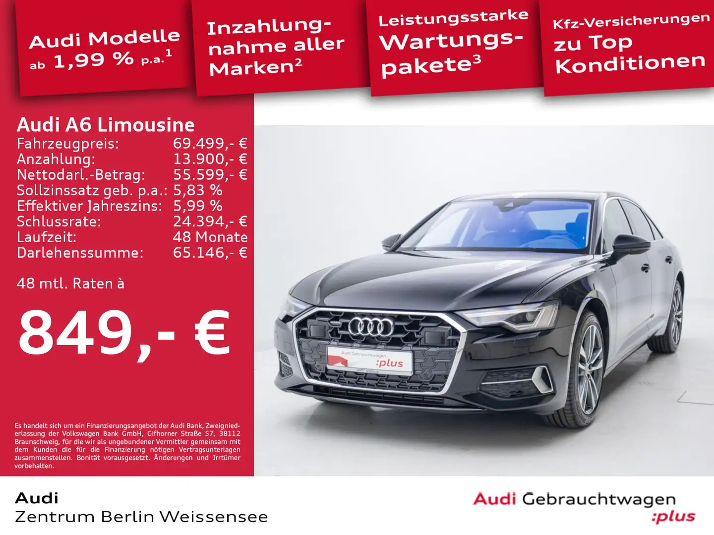 Audi A6 55 TFSI S-TRO**QUA*MATRIX*HUD*RFK** Schwarz - 1