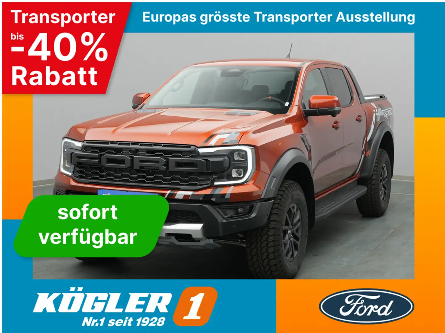 Ford Ranger Raptor Diesel/Standheiz./Raptor-P. Pomarańczowy - 1