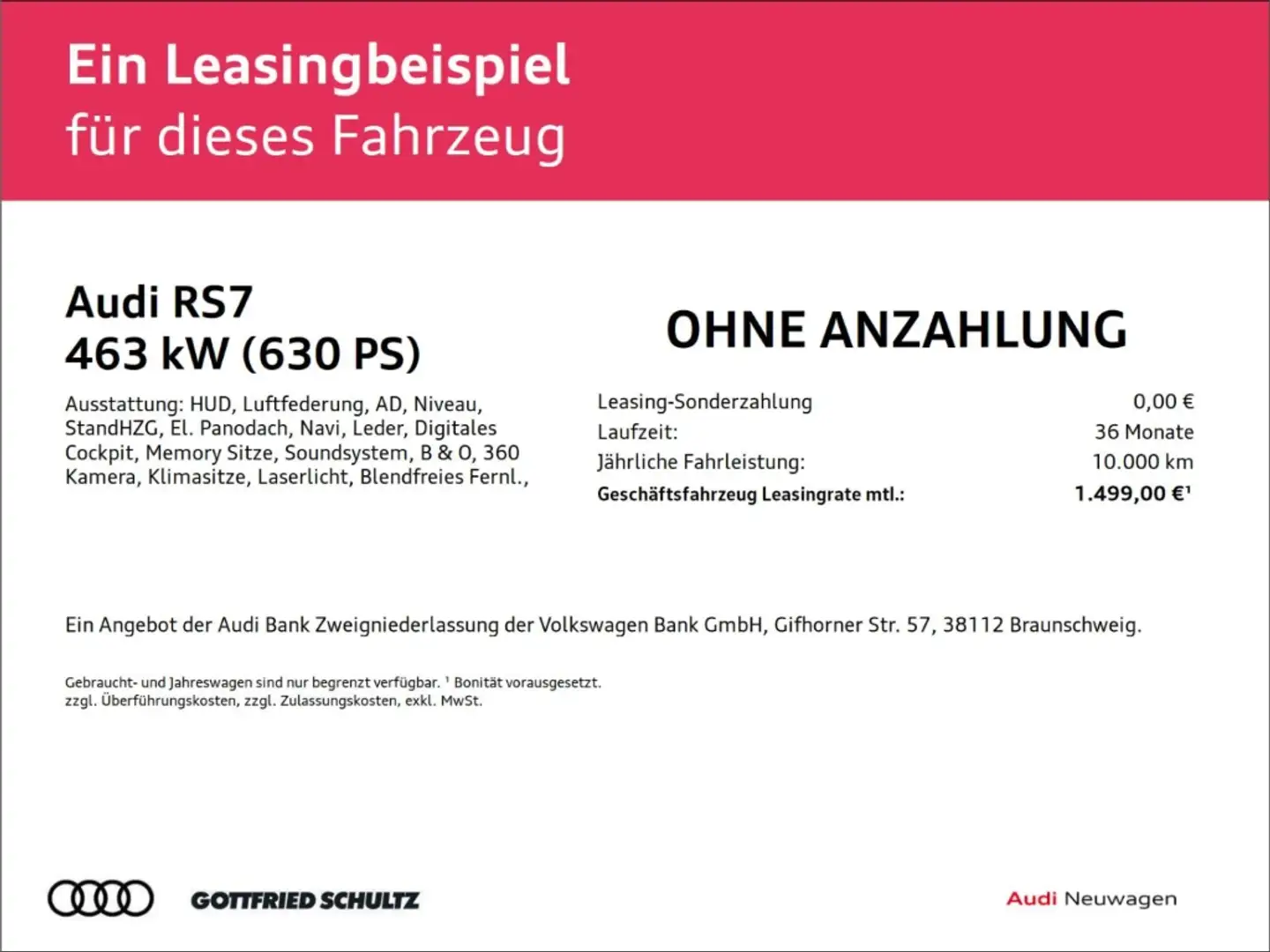 Audi RS7 Sportback 4.0 TFSI quattro performanceRS-Dynamikpa Nero - 2