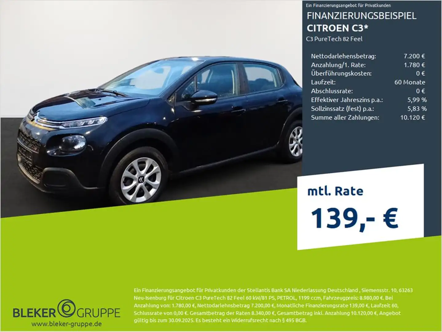Citroen C3 C3 PureTech 82 Feel Noir - 1