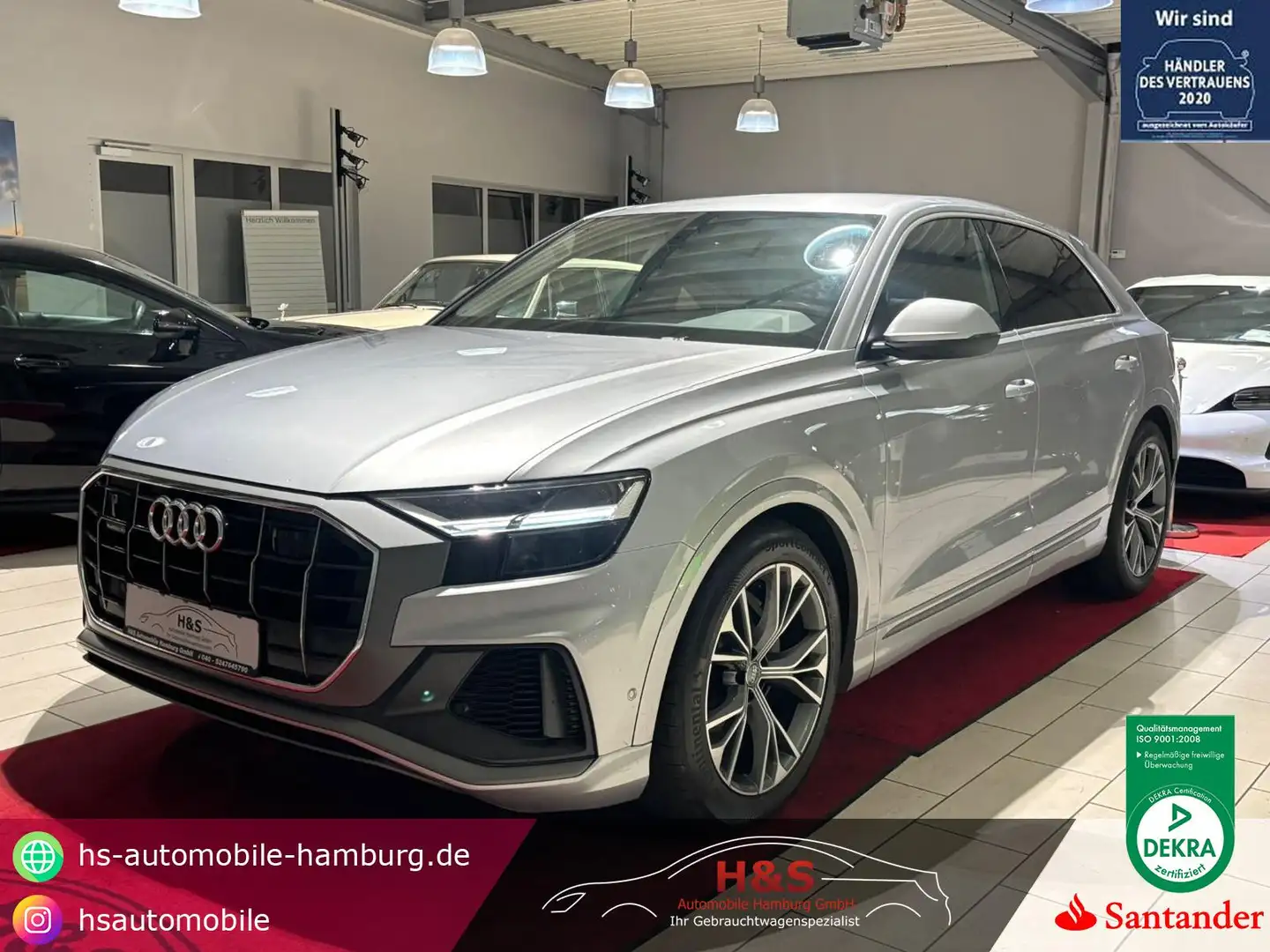 Audi Q8 50 TDI quattro S-LINE*AHK/STANDHEIZ.* Silber - 1