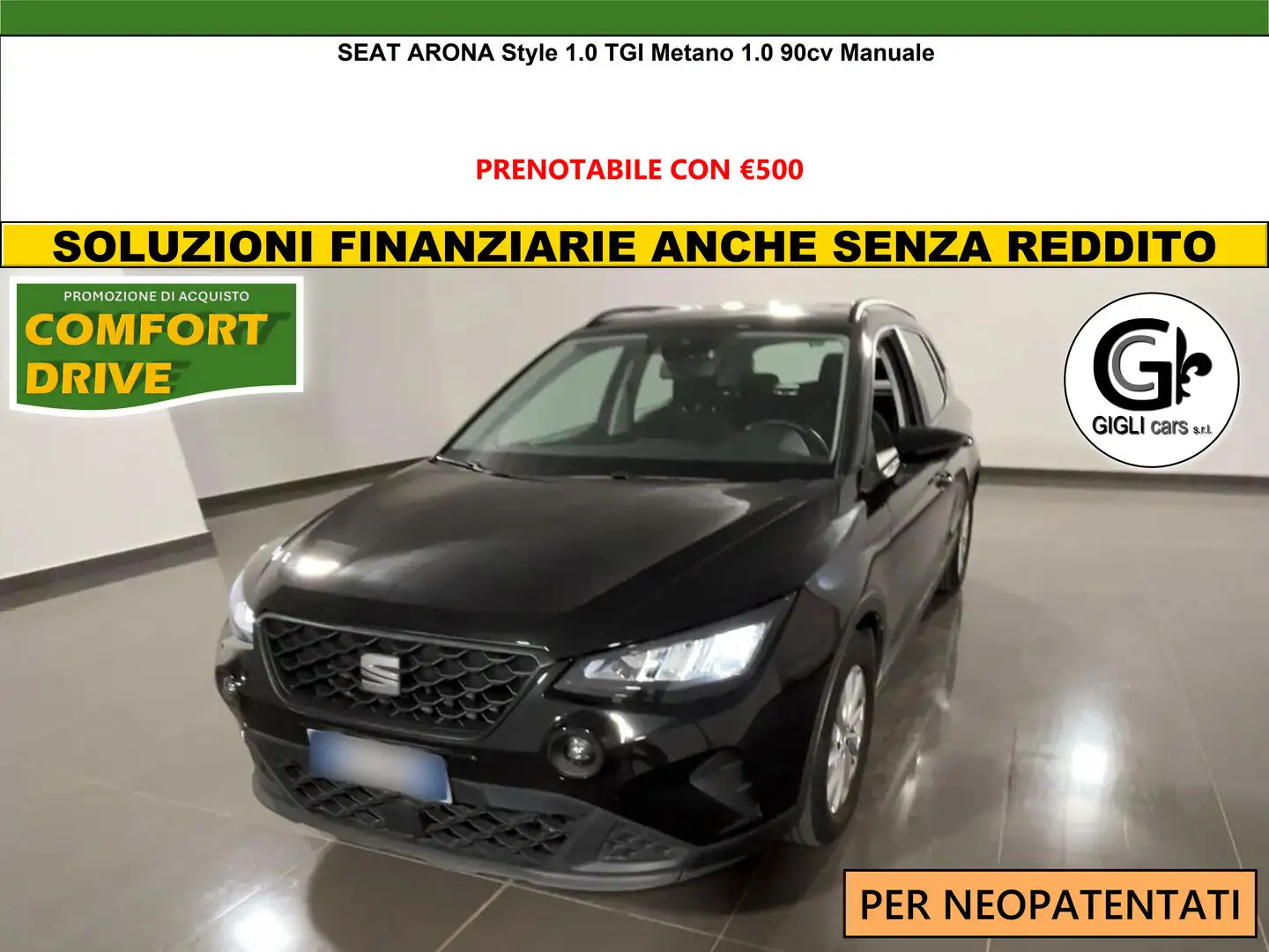 SEAT Arona Style 1.0 TGI Metano Manuale Neopatentati Black - 1
