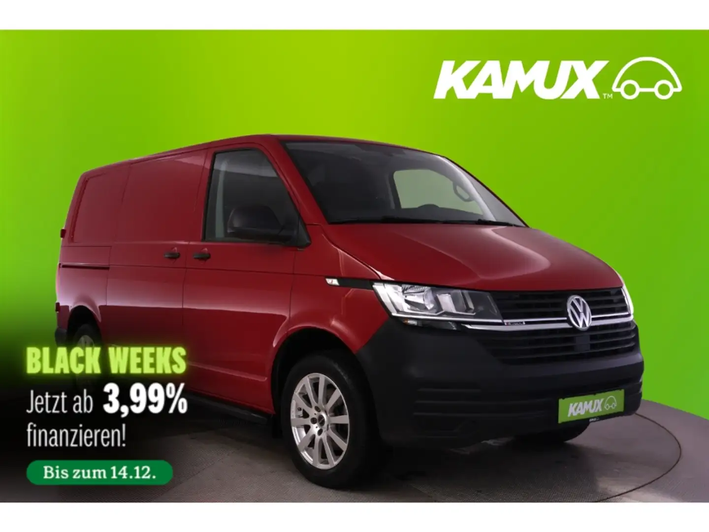 Volkswagen T6.1 Transporter 2.0TDI 4MOTION Kasten L1H1+PDC Roşu - 1