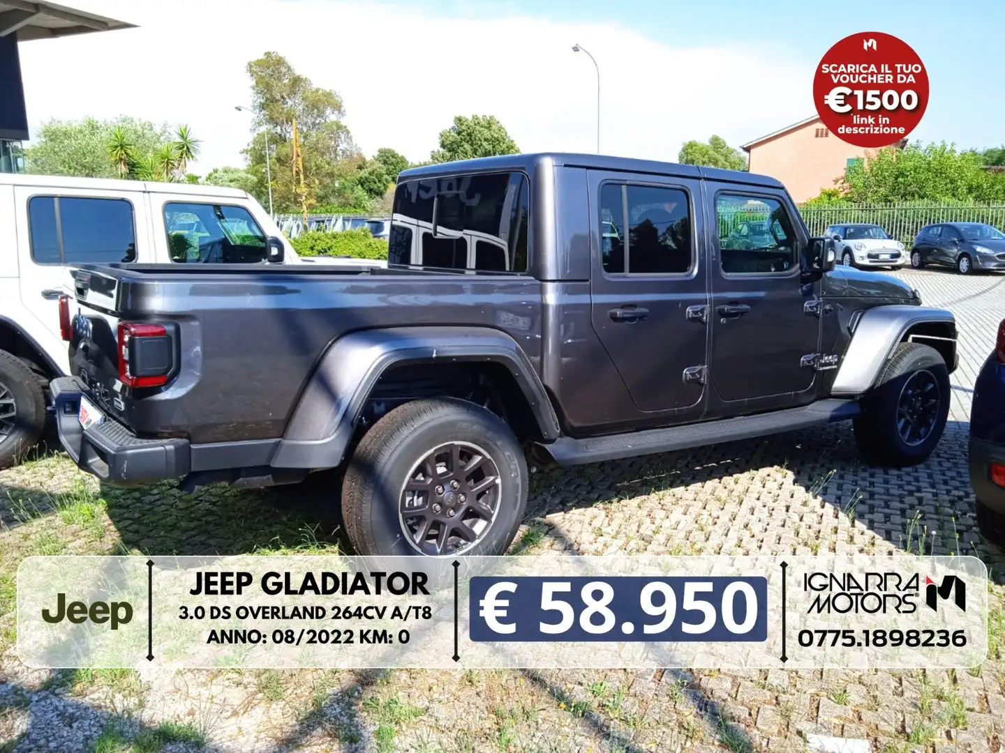 Jeep Gladiator Gladiator 3.0 V6 Overland 4wd auto GK354NV Grigio - 1