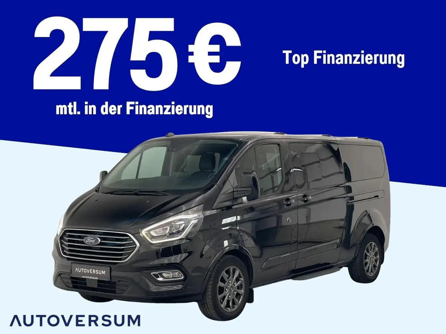 Ford Tourneo Custom 320 L2 Titan *STHZ*ACC*AHK*XENON* Zwart - 1