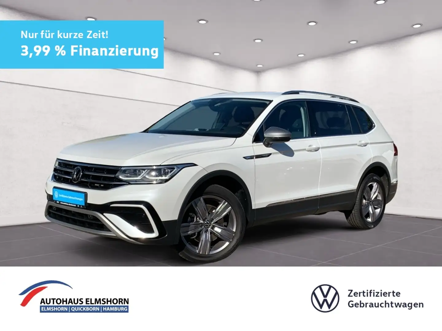 Volkswagen Tiguan Allspace Elegance 2.0 TSI 4Motion DSG 7-SITZ AHK HEAD KAM Weiß - 1