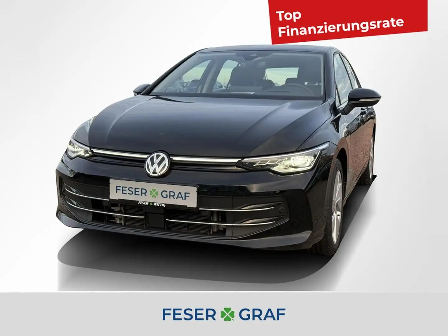Volkswagen Golf VIII 1.5 eTSI Style DSG/Matrix/ACC/AHK/HuD/Navi Schwarz - 1