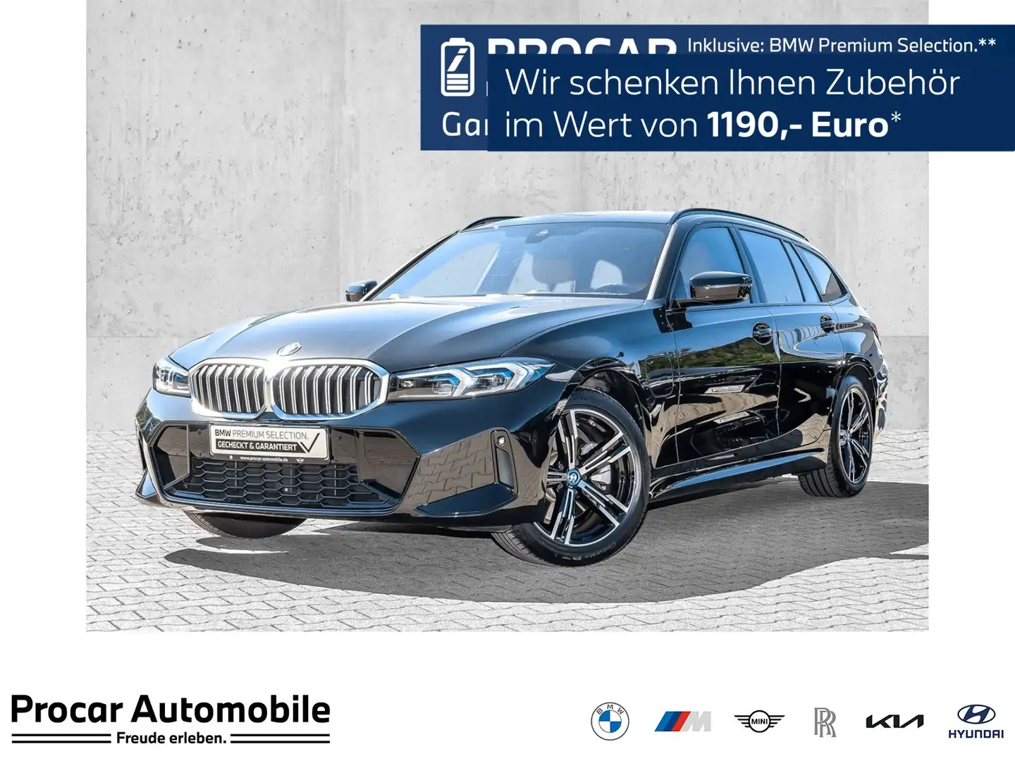BMW 330 e Touring M Sport HUD RFK NAVI Standh. LED Nero - 1