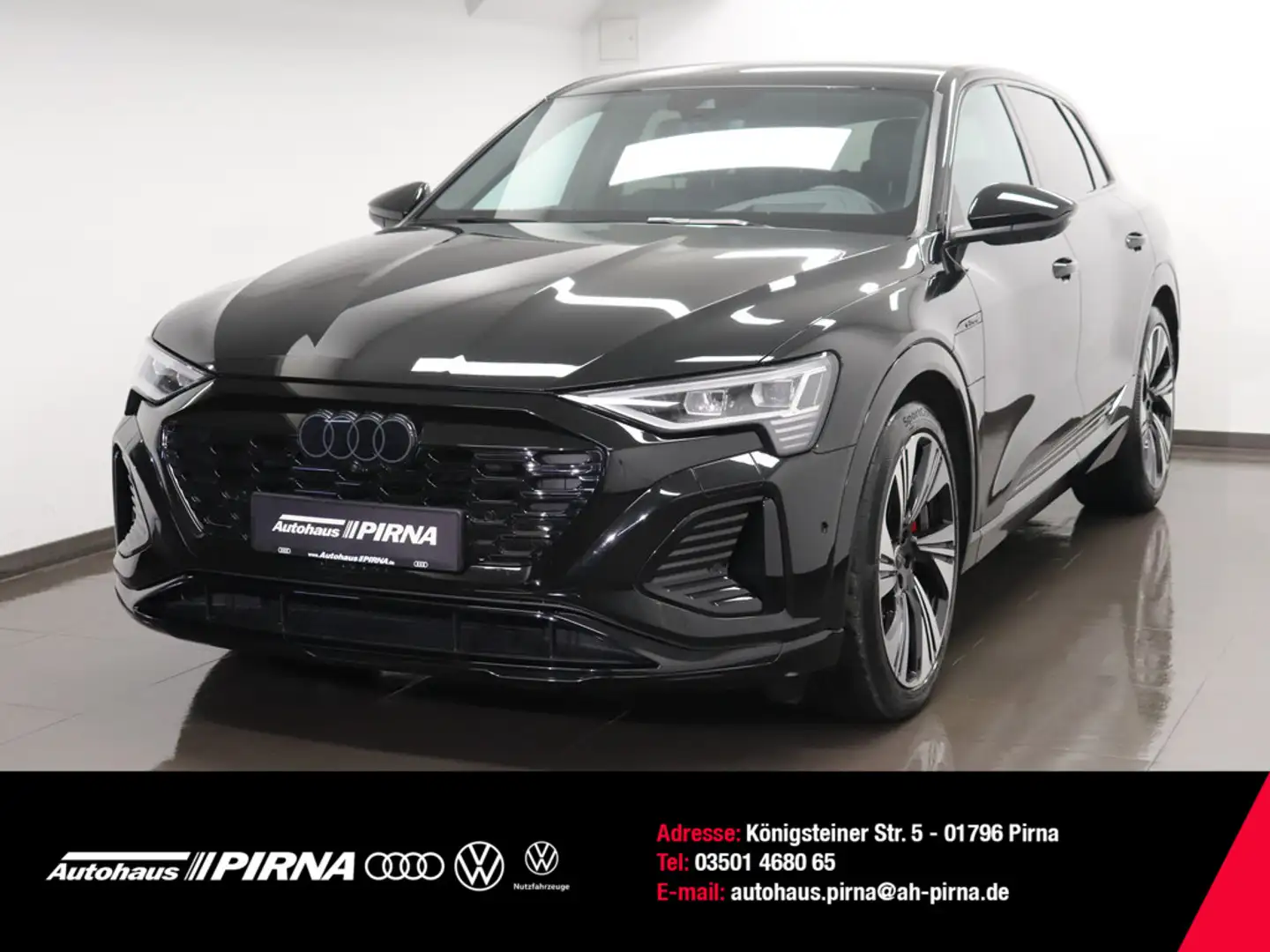 Audi Q8 e-tron 55 quattro S-line Matrix NAVI AHK Noir - 1