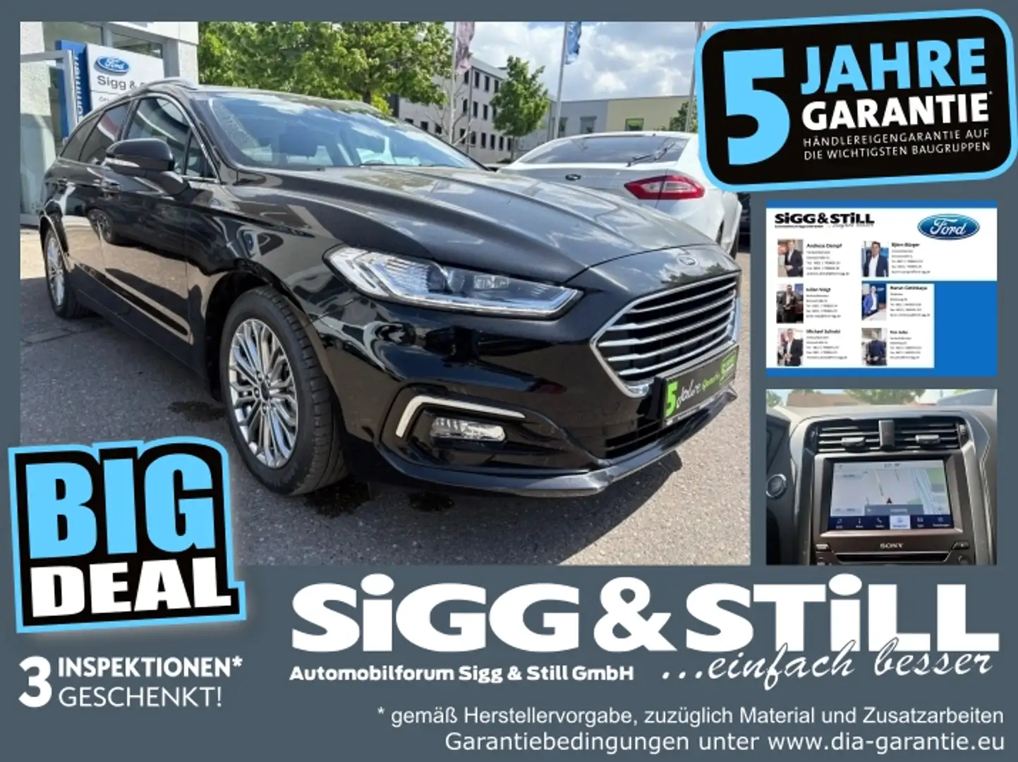 Ford Mondeo Turnier Hybrid Titanium LED*ACC*NAV*TWA*4xSHZ Nero - 1