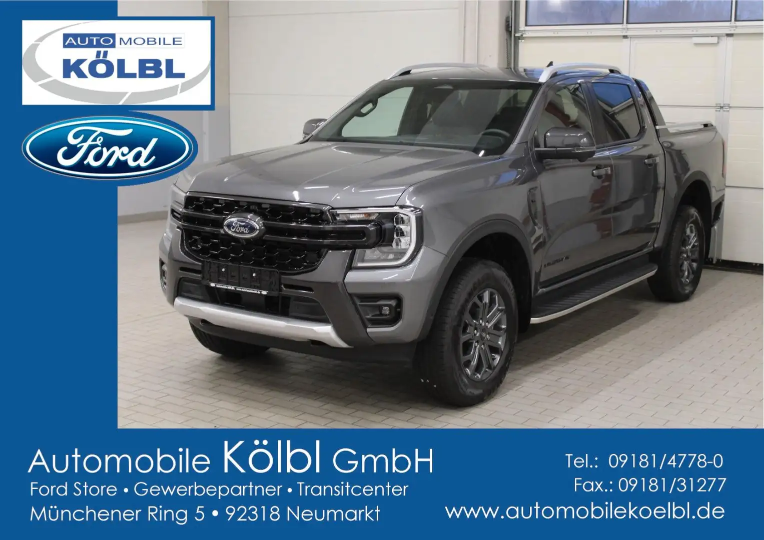 Ford Ranger Wildtrak DoKa 3.0 Auto, EL.ROLLO/AHK/iACC Grau - 1