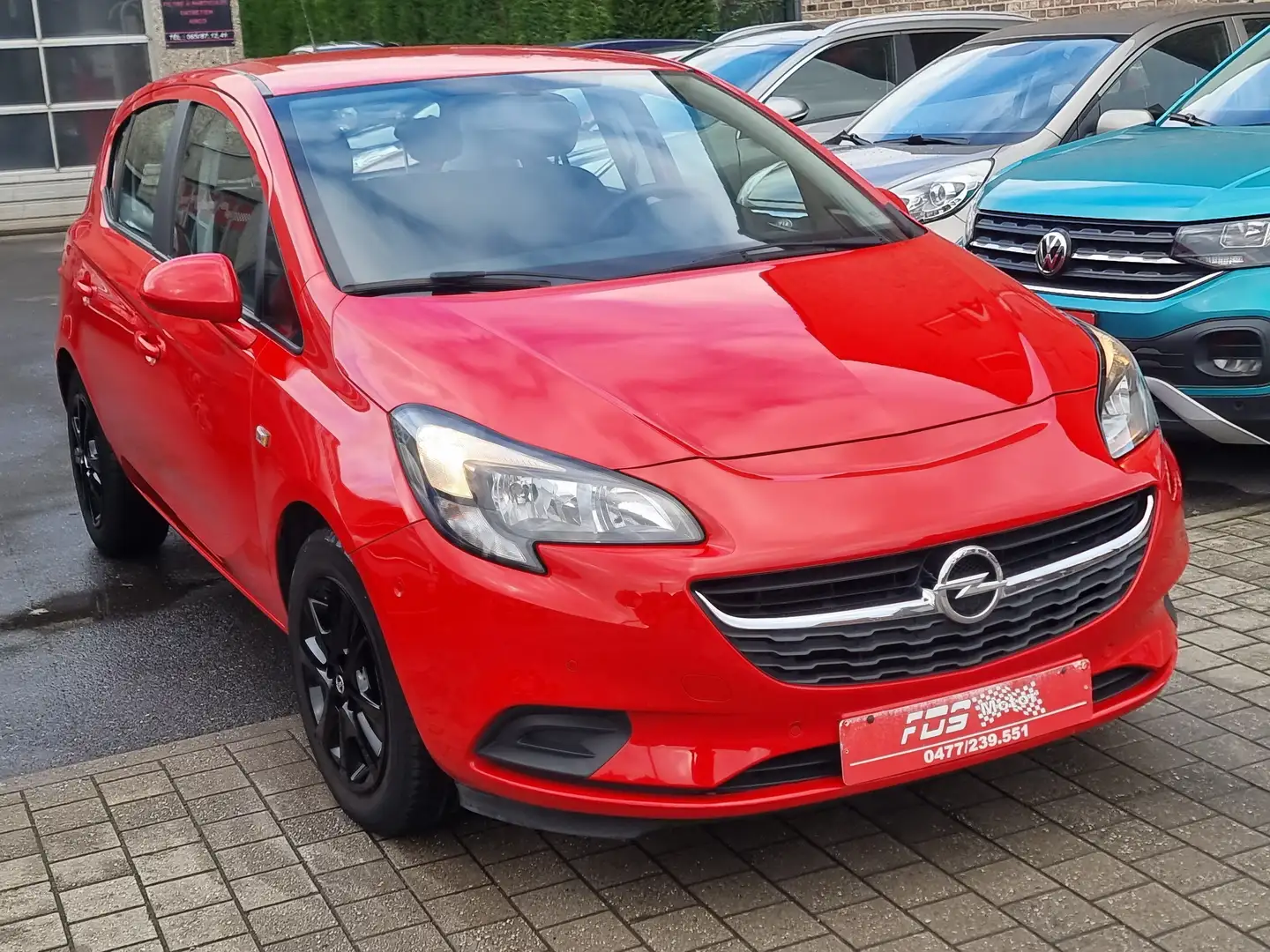 Opel Corsa 1.2i Enjoy 1ER PROPRIETAIRE GARANTIE 1AN CARPASS Rood - 1