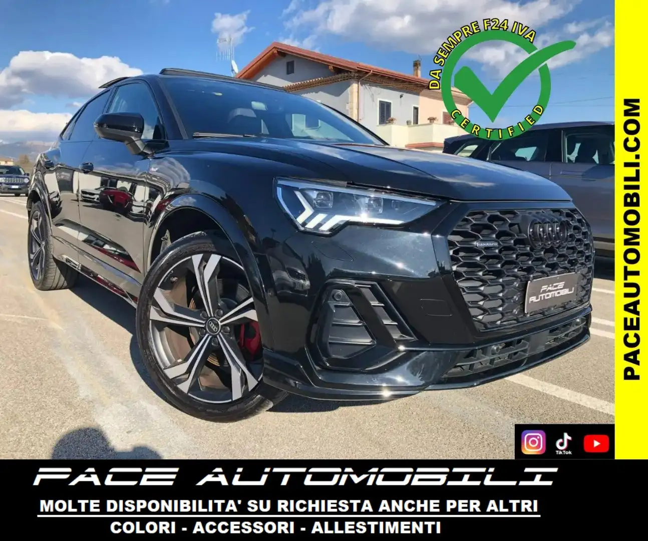Audi Q3 40D CARBONIO SPORTBACK SPB 20"SLINE S-LINE TETTO Nero - 1