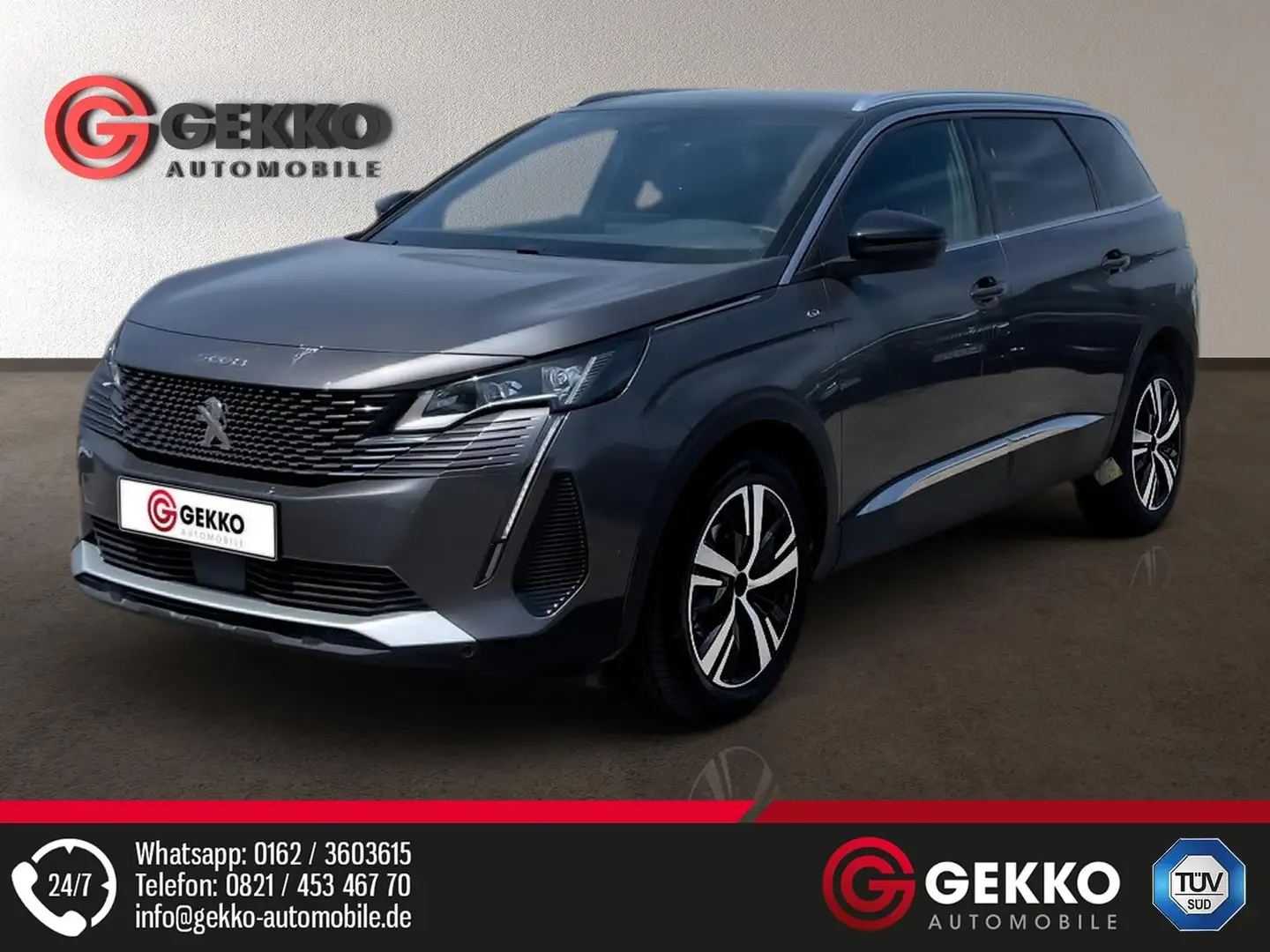 Peugeot 5008 GT 7-Sitzer+LED+ACC+SZH+PDC+KAMERA+APP+NAVI+ Grijs - 2