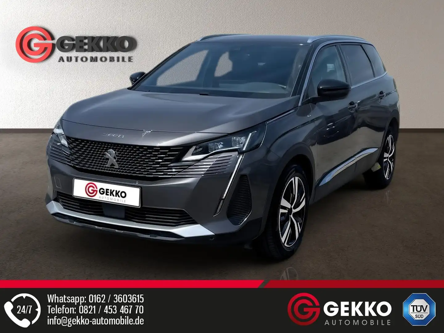 Peugeot 5008 GT 7-Sitzer+LED+ACC+SZH+PDC+KAMERA+APP+NAVI+ Grijs - 1
