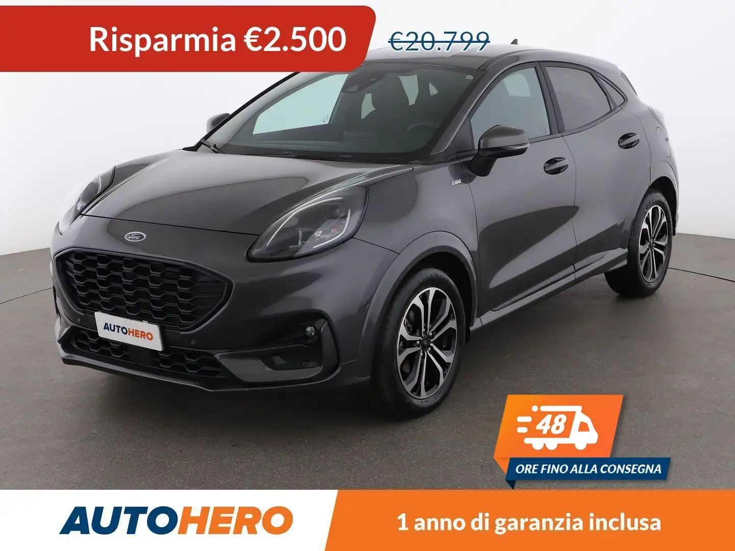 Ford Puma 1.0 EcoBoost Mild-Hybrid ST-Line 125 CV aut. Grigio - 1