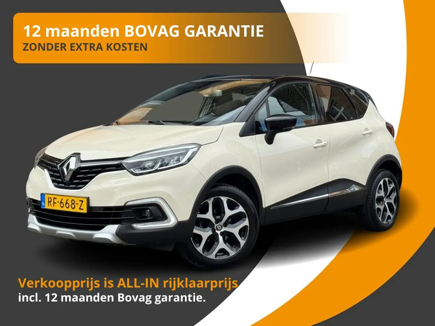 Renault Captur TCe 90 INTENS NAVI/LED/PDC/LMV/2-TONE/64.000KM! Wit - 1