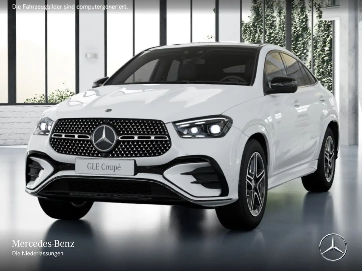 Mercedes-Benz GLE 350 de Coupé 4M AMG+NIGHT+PANO+360+AHK+20"+9G Weiß - 2