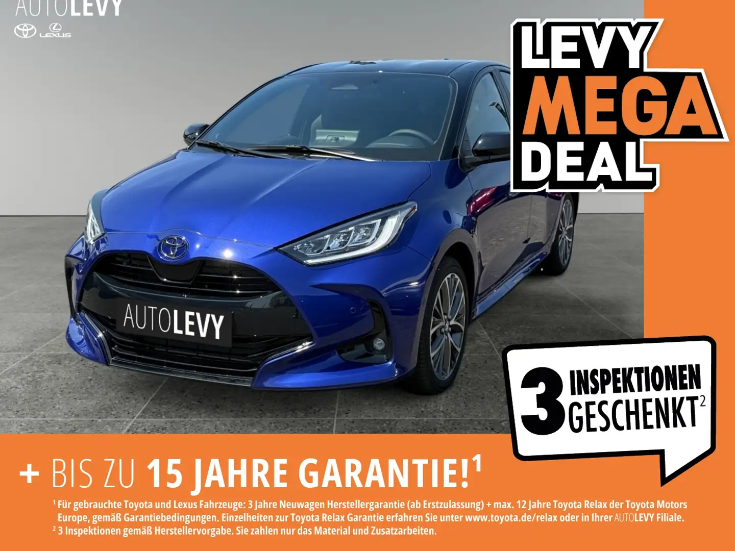 Toyota Yaris 1.5 Style Plus +LED+Sitzheizung+Navi+PDC+++ Blau - 1