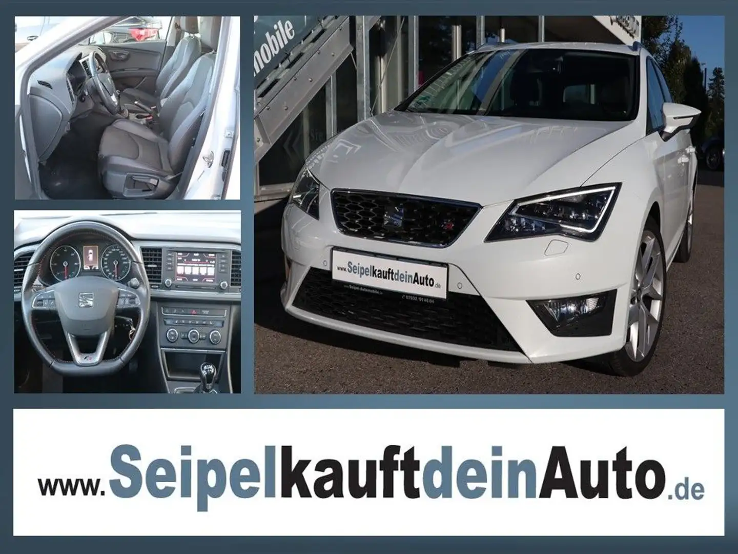 SEAT Leon ST FR 2.0*PDC*NAVI*SHZ*LED*PANODACH* Blanc - 1