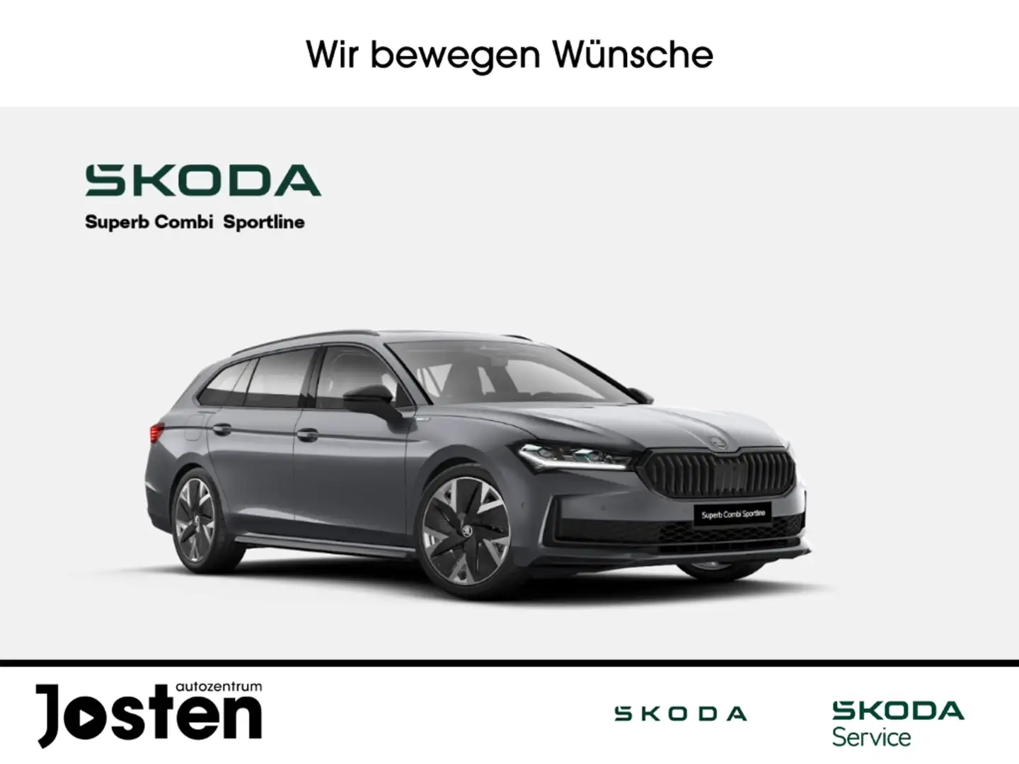 Skoda Superb Combi Sportline 2.0TDI 4x4 DCC+ AHK FahrAss+ Infot Gri - 1