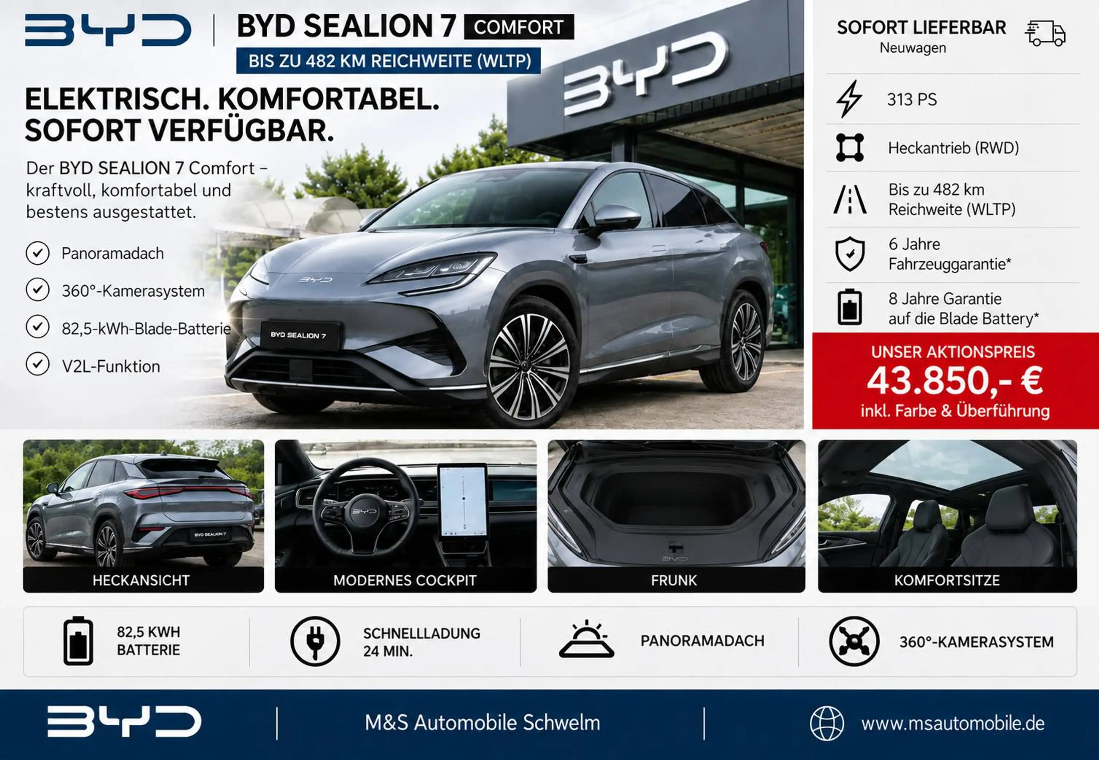 BYD Sealion 7 SEALION 7 Comfort °6.Jahre Werks Garantie-Neu und Sofort verfügbar in versch. Farben°