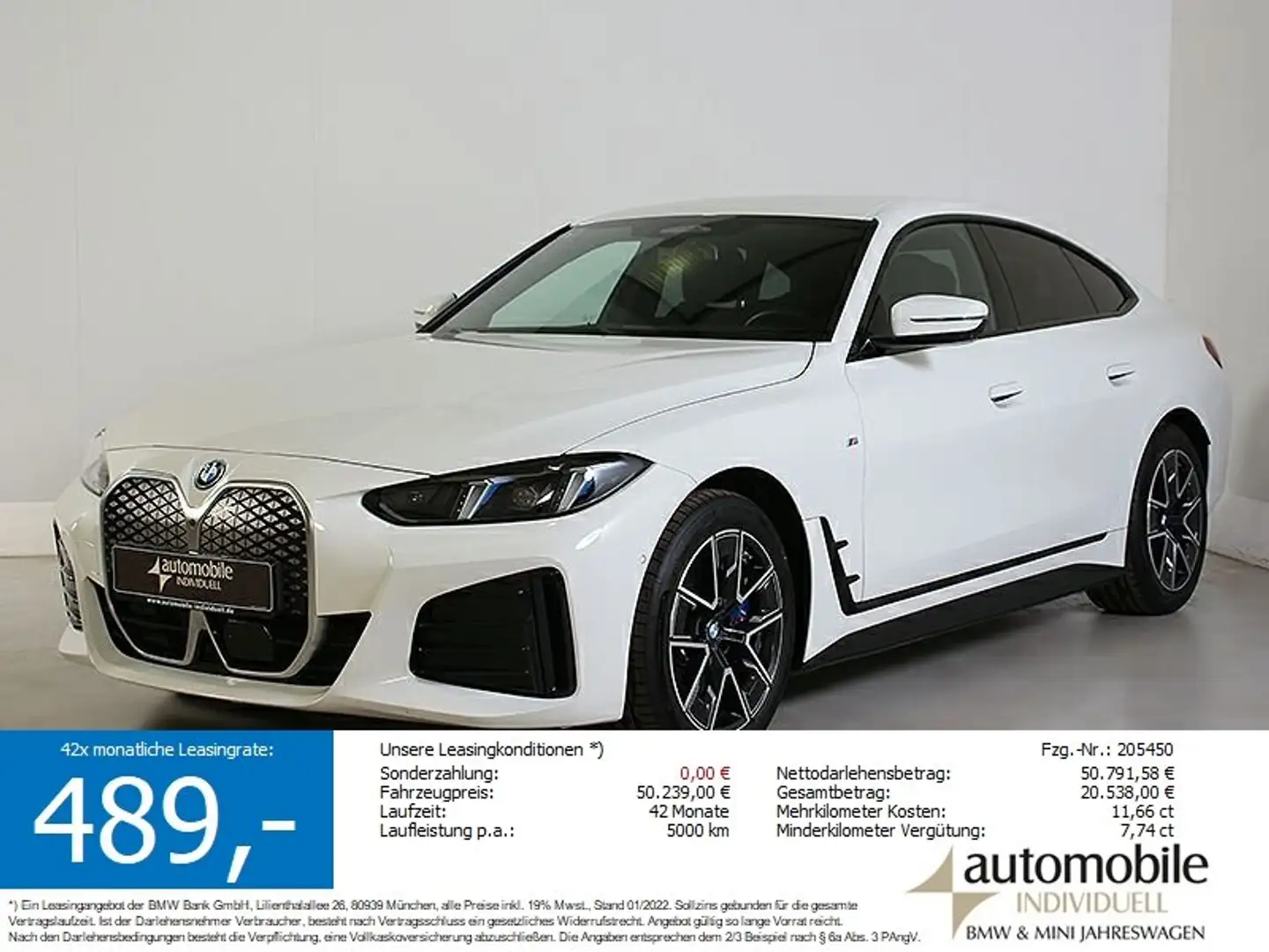 BMW i4 xDrive40 Gran Coupé M Sportpaket AHK LED ACC Wit - 1