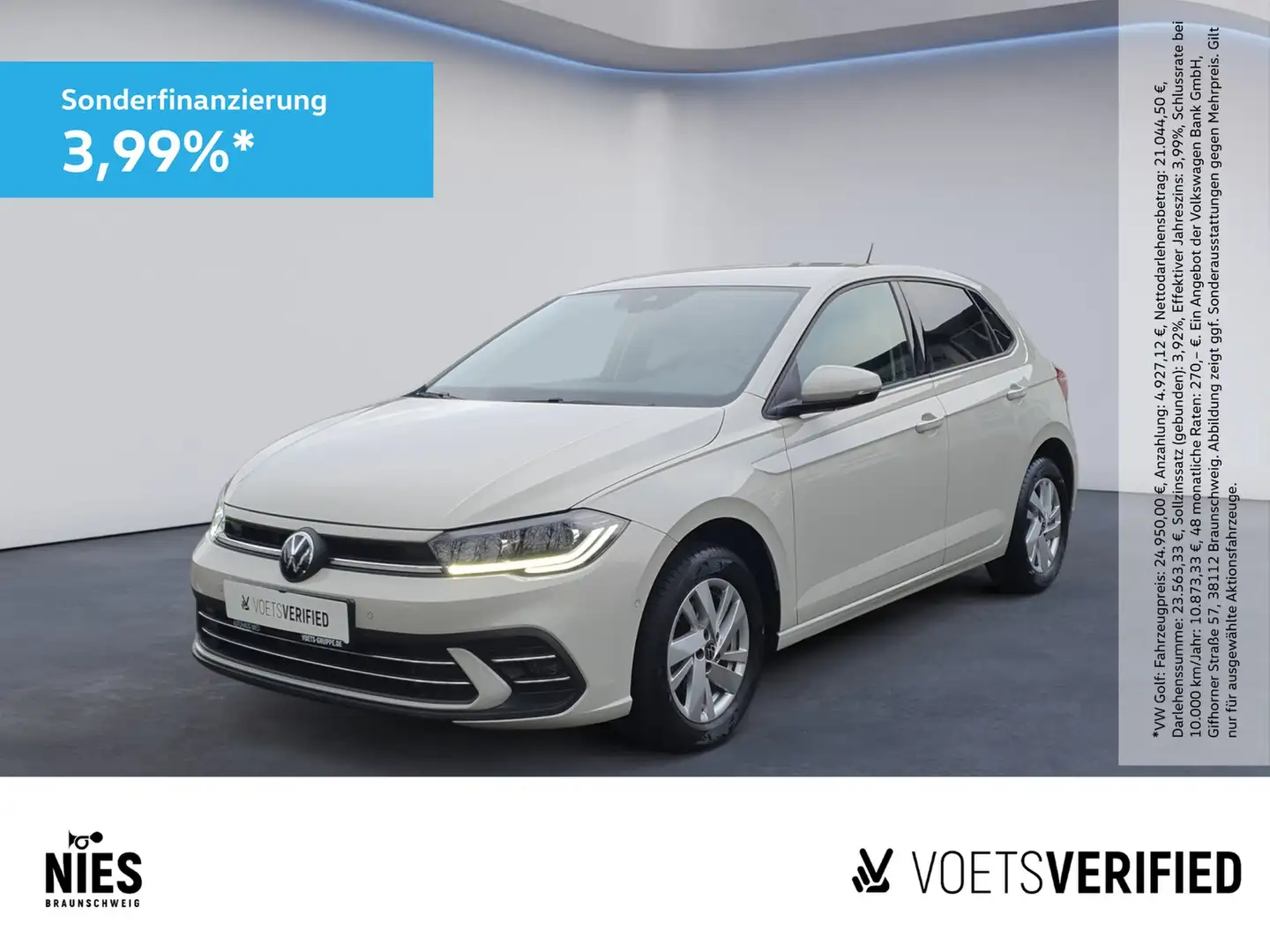 Volkswagen Polo Style 1.0 TSI DSG RearView+ACC+SHZ Grau - 1