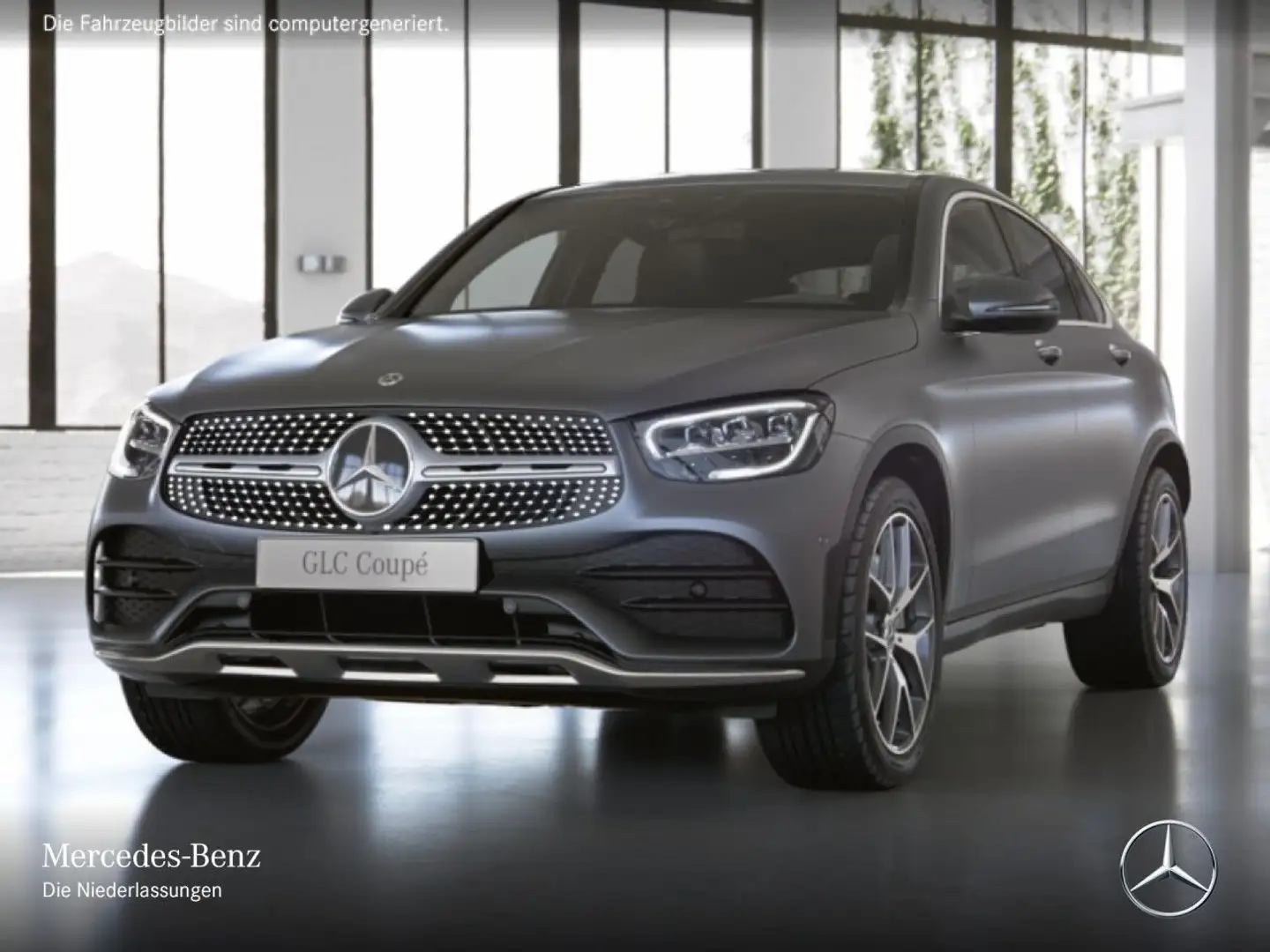 Mercedes-Benz GLC 300 d Coupé 4M AMG+AHK+LED+KAMERA+KEYLESS+9G Grau - 2