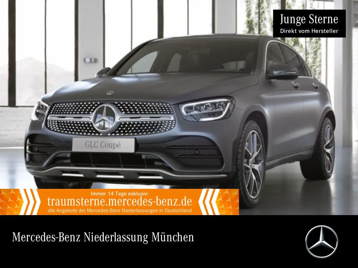 Mercedes-Benz GLC 300 d Coupé 4M AMG+AHK+LED+KAMERA+KEYLESS+9G Grau - 1