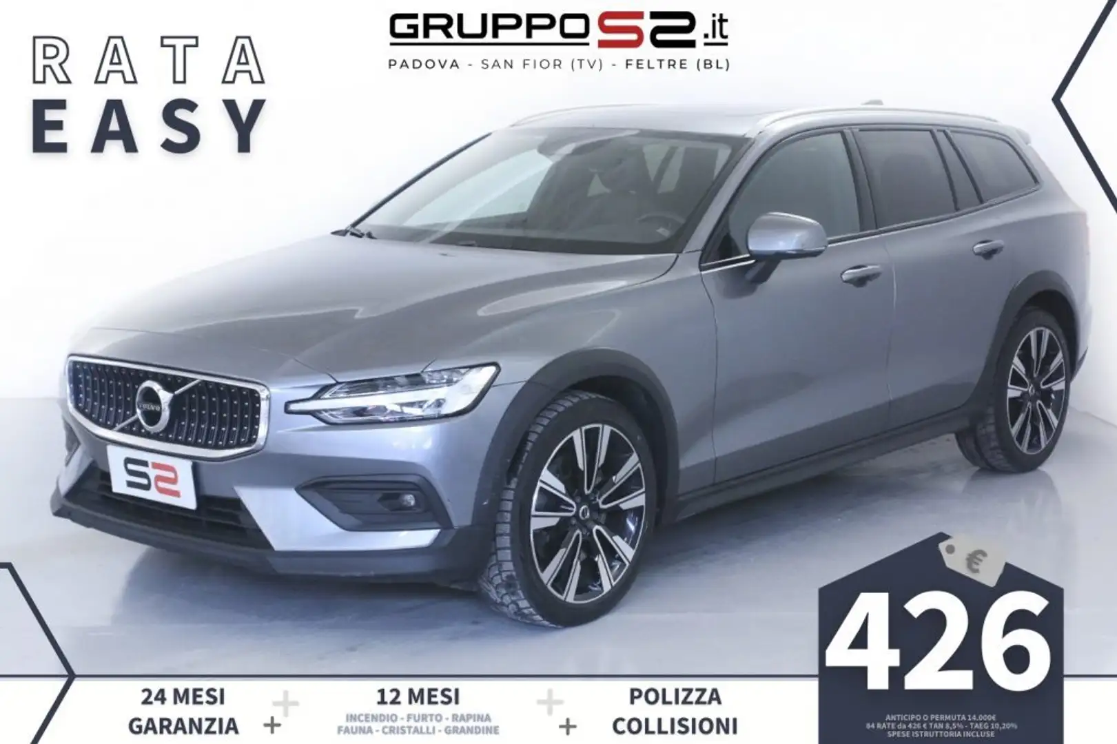 Volvo V60 Cross Country T5 AWD Geartronic Pro/TETTO PANORAMICO/WINTER PACK Grigio - 1