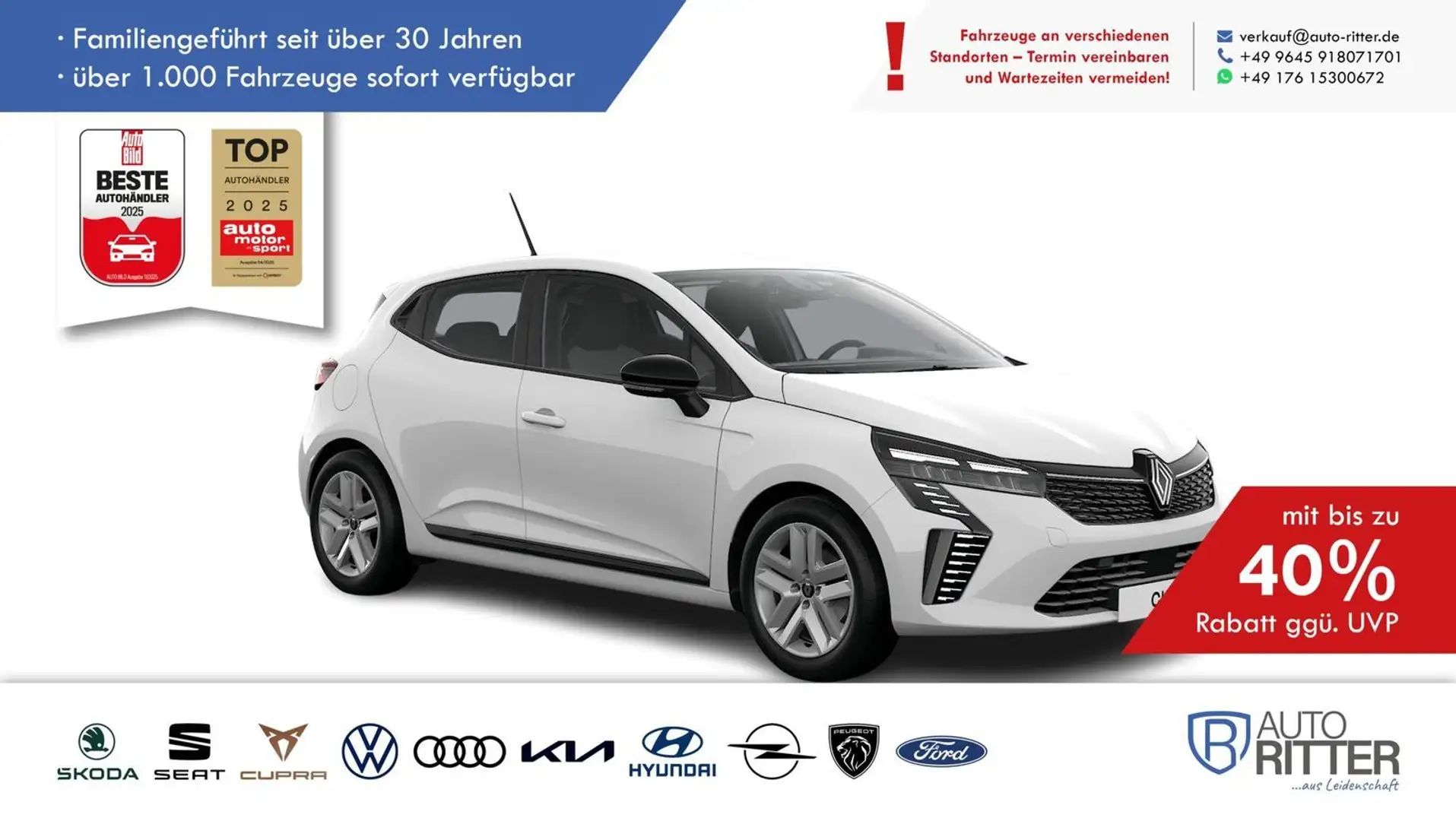 Renault Clio Evolution RFK|LED|Carplay|Klima|PDC|SHZ Weiß - 1