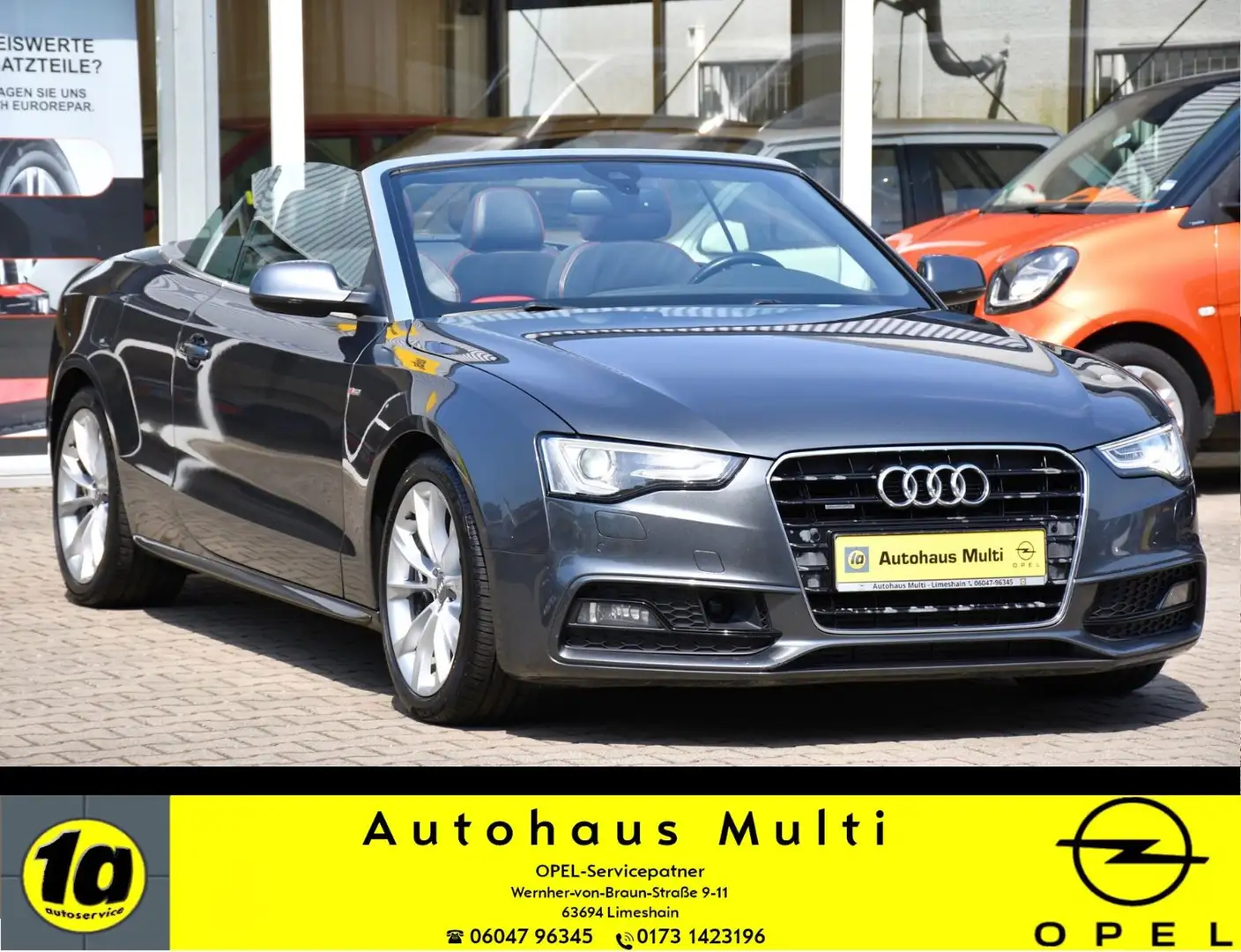 Audi A5 Cabrio 3.0TDI qu ACC SLine B&O Navi Sitzh AHK Grigio - 1