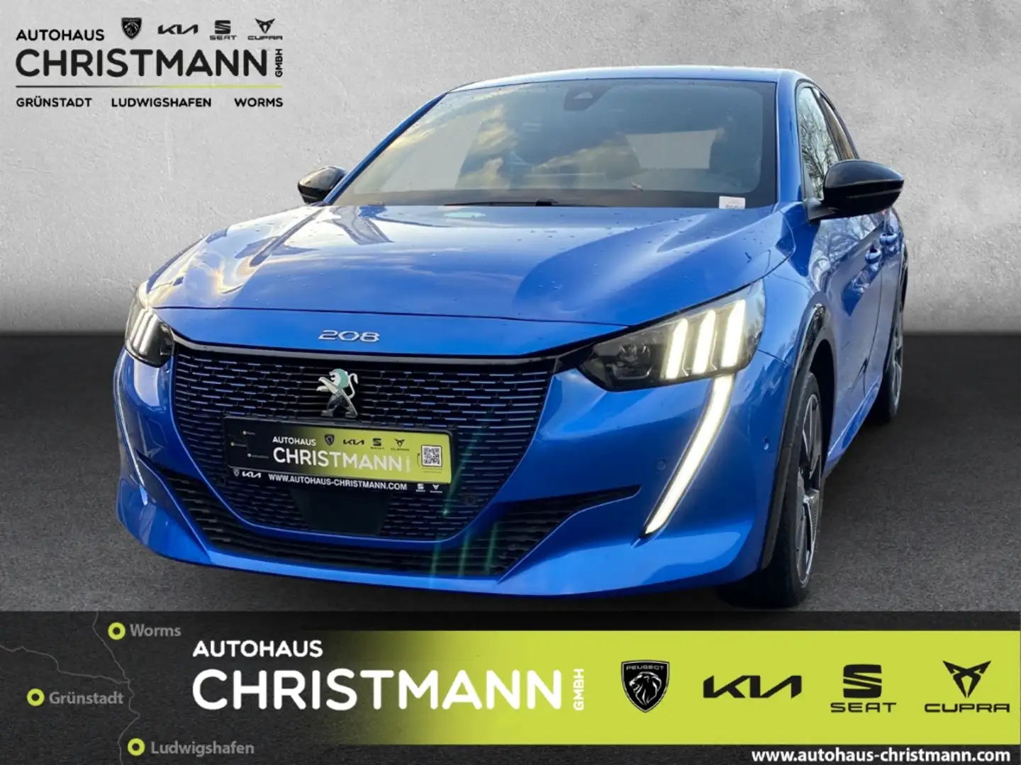 Peugeot 208 e- GT Navigation LED ACC Rückfahrkamera Apple CarP Bleu - 1