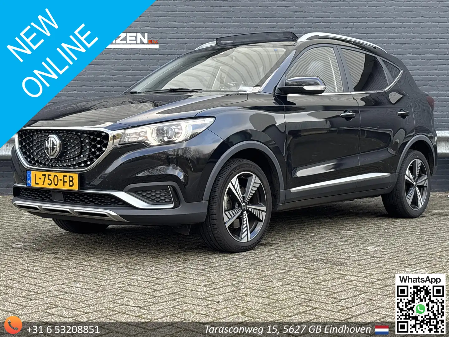 MG ZS MG EV Luxury 45 kWh € 8.800 NETTO | Leder | Pano | Zwart - 1