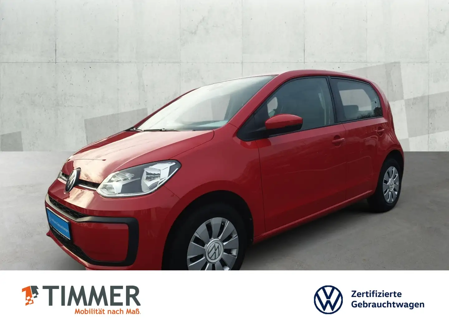 Volkswagen up! 1.0 MOVE 4TÜR +DAB++KLIMA +BLUETOOTH + Rot - 1