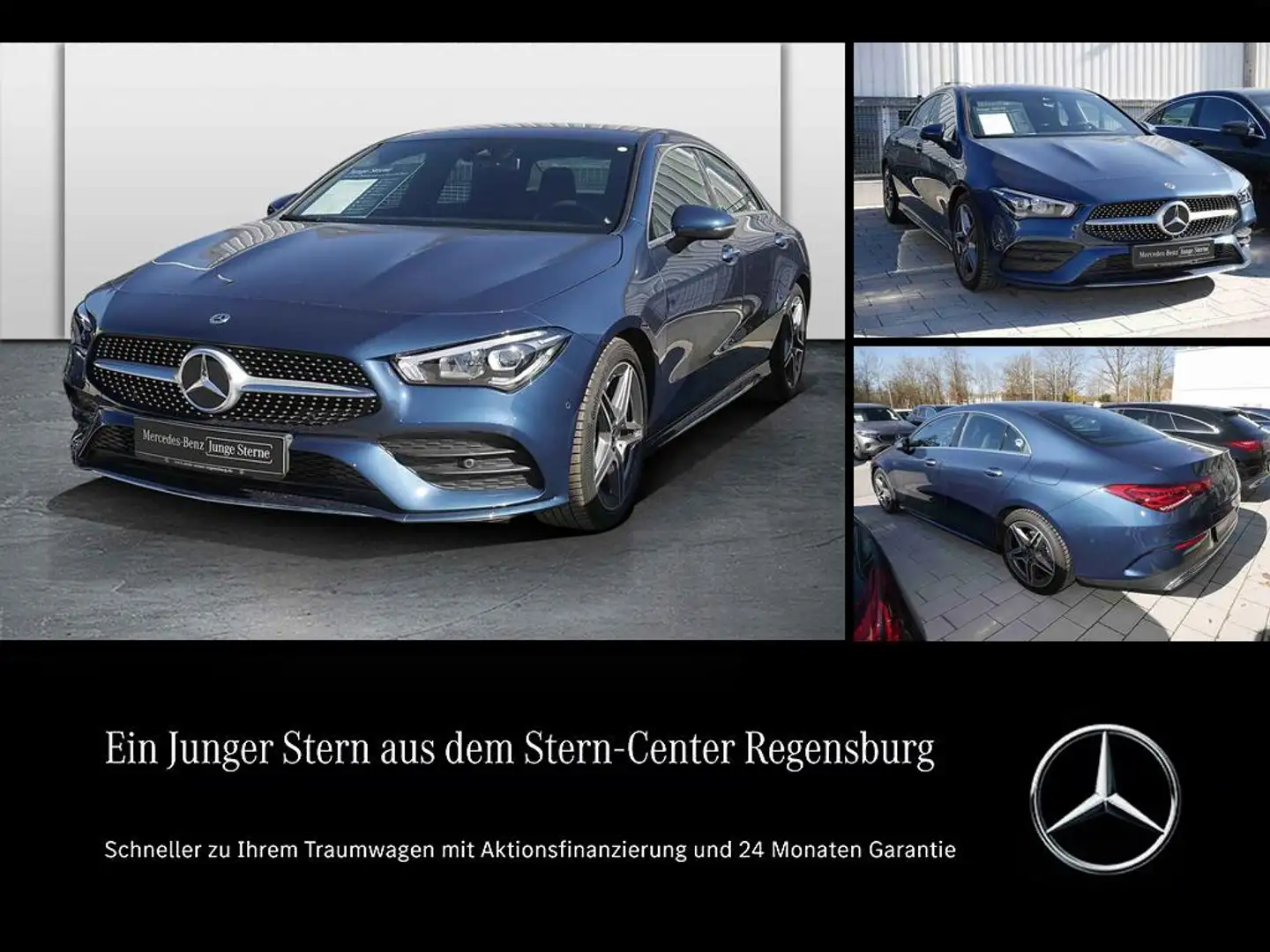 Mercedes-Benz CLA 200 d Coupé AMG PREMIUM+DIST+AHK+LED+KEYLESS Blau - 1