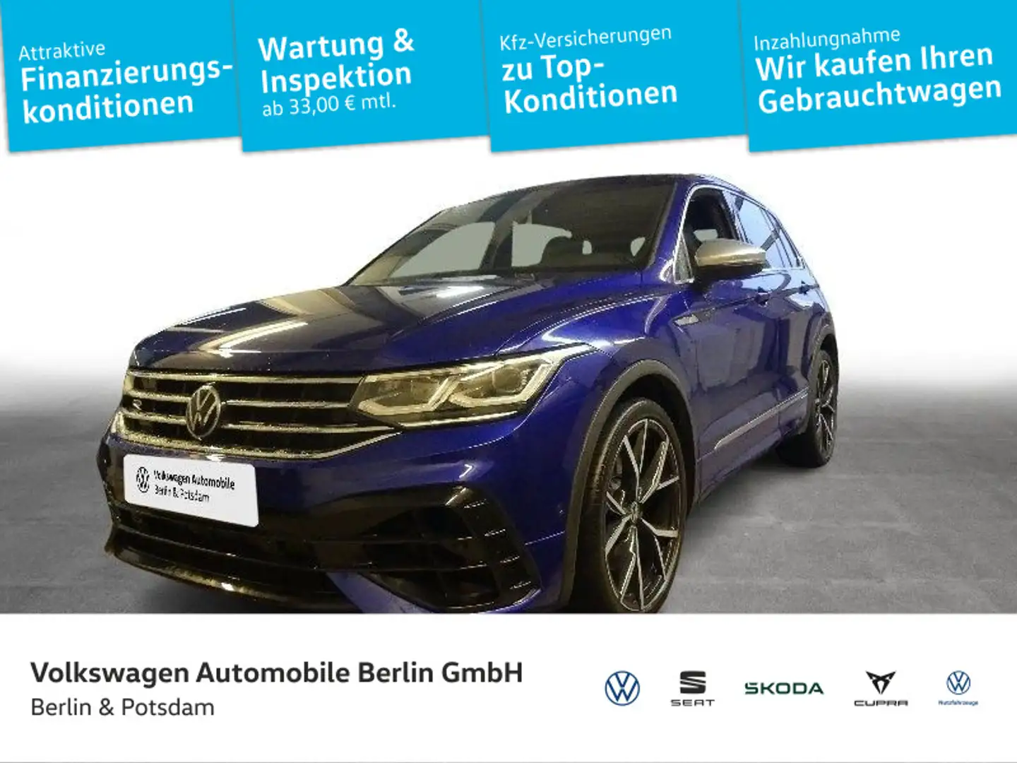 Volkswagen Tiguan R 2.0 TSI 4M Navi Pano AHK Kamera 21" DCC Bleu - 1