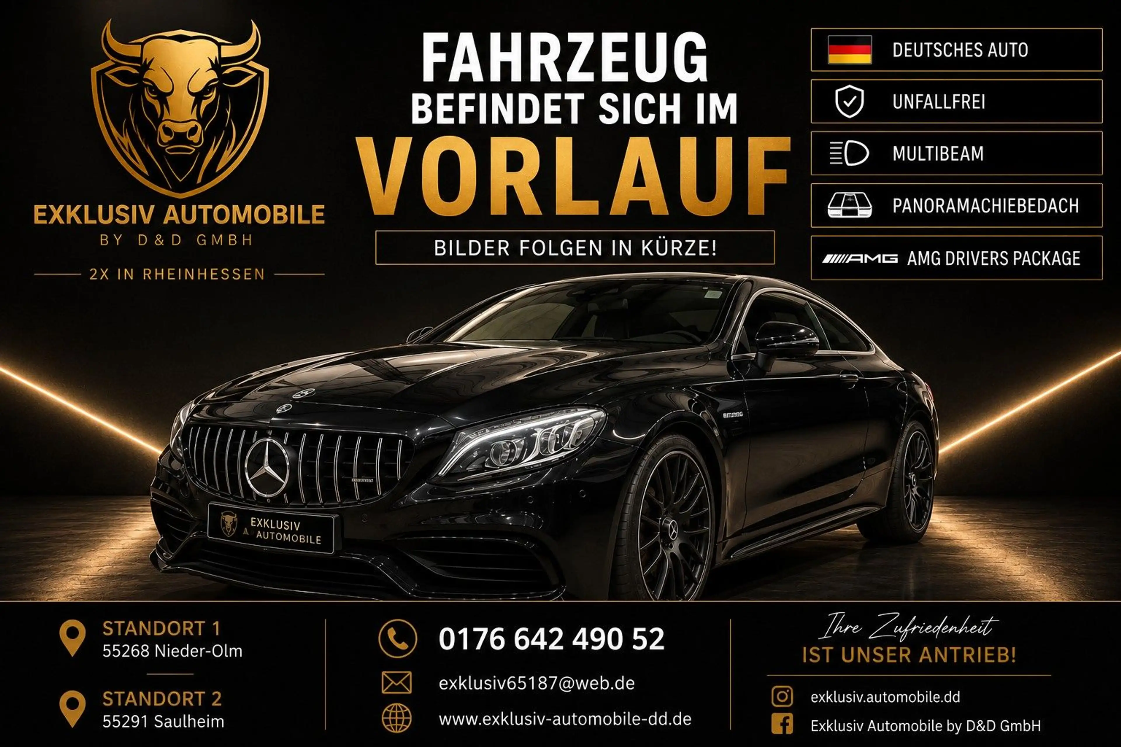 Mercedes-Benz C 63 AMG Coupé 9G~UNFALLFREI+DEUTSCH+PANO~2Hd