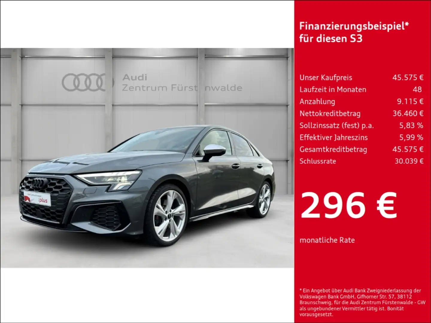 Audi S3 Limousine 2.0 TFSI quattro S tronic Navi Digitale Grau - 1