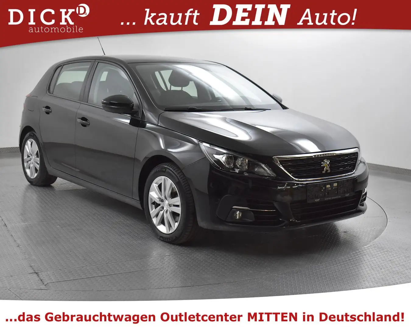 Peugeot 308 1.2 e-THP Aut Active Pack NAVI+PDC+TEMP+APPL Noir - 1
