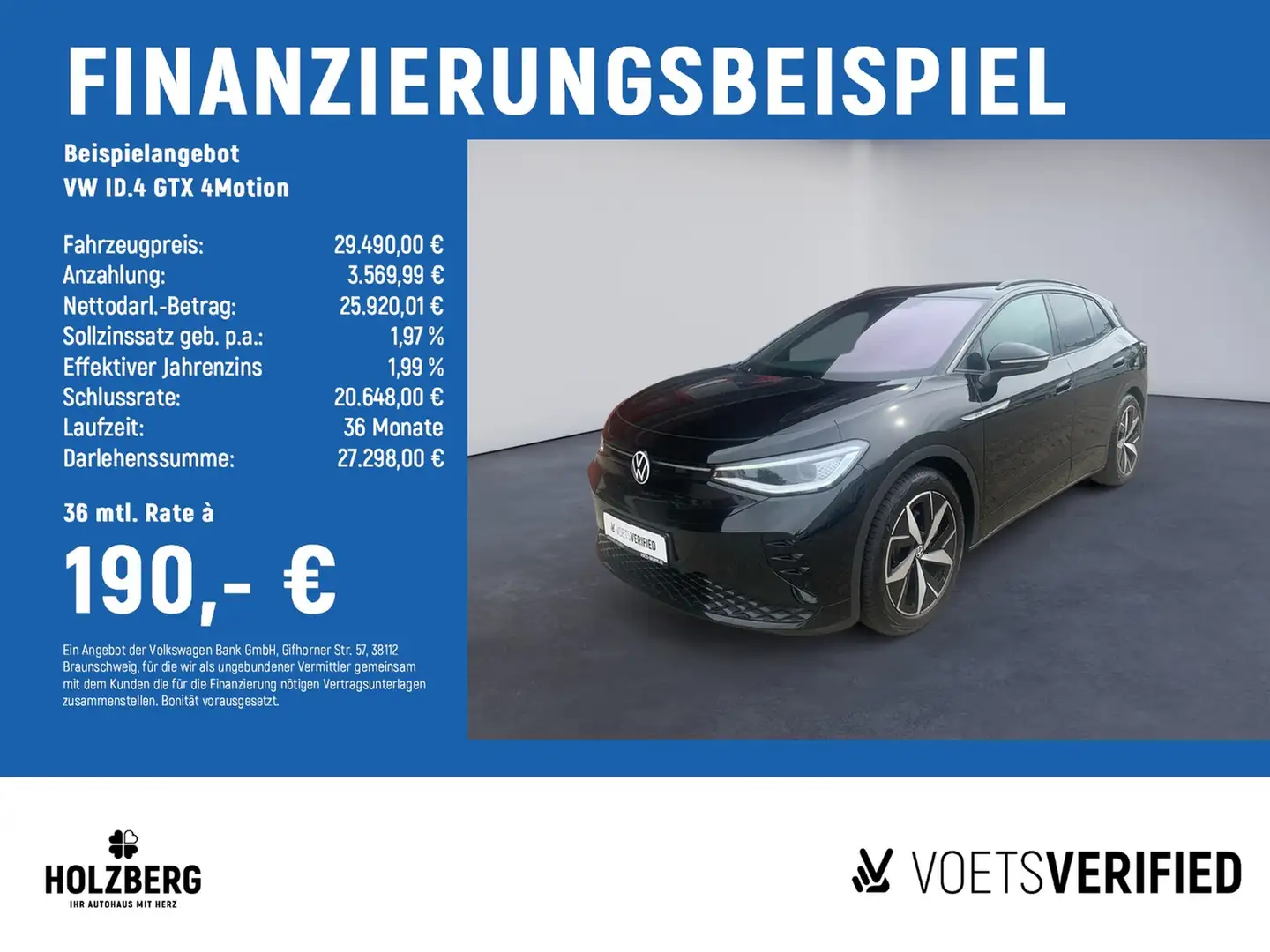 Volkswagen ID.4 GTX 4Motion NAVI+ergoActive+Head-up Schwarz - 2