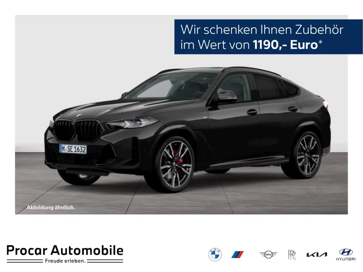 BMW X6 xDrive40d M Sport Pro B&W AHK Carbon Massage Чёрный - 1