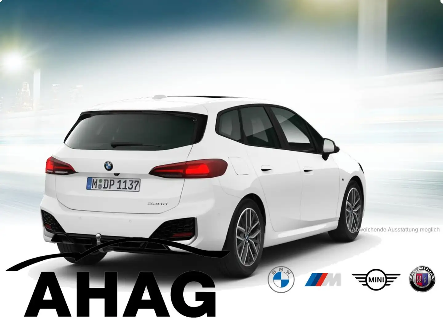BMW 220 d Active Tourer Steptronic DCT M Sportpaket Weiß - 2