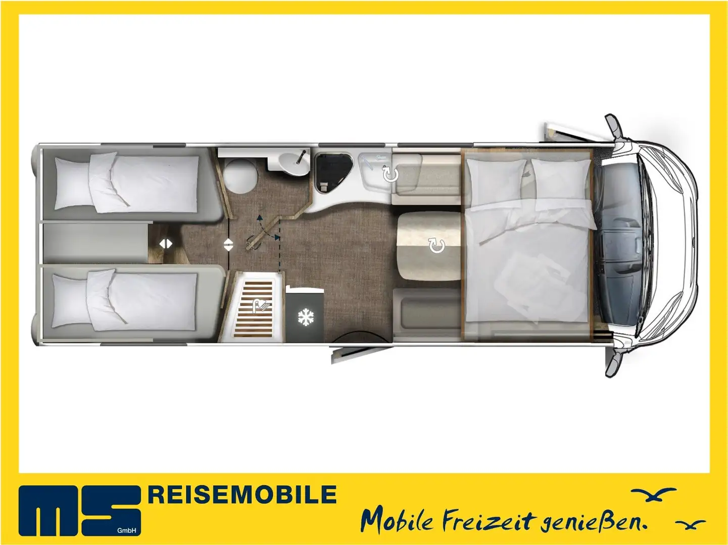 Euramobil INTEGRA LINE 720 EF / 180PS-9G 40H /EINZELBETTEN Wit - 2