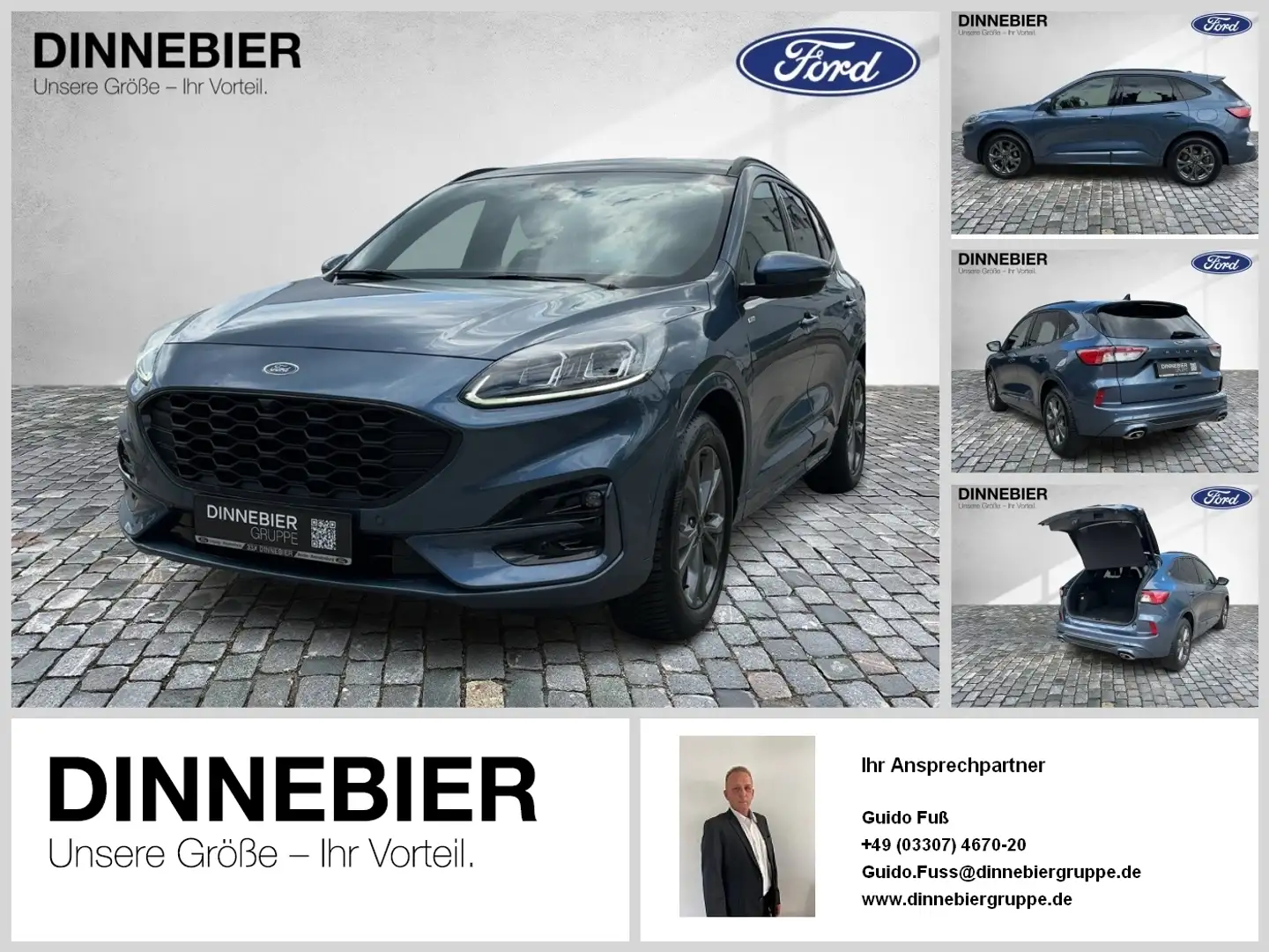 Ford Kuga ST-Line X LED+AHK+Glasdach+Kamera+SHZ Bleu - 1