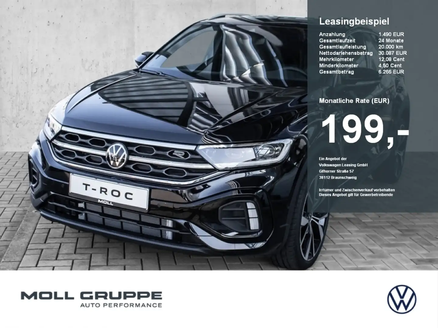 Volkswagen T-Roc R-Line 2.0 l TDI DSG NAVI LED LM ACC KAM Negro - 1