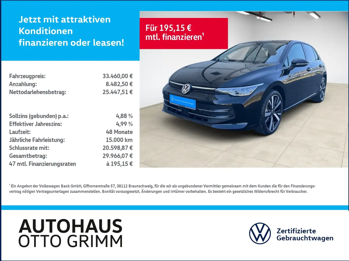 Volkswagen Golf VIII 1.5 eTSI Style DSG Matrix-LED Schwarz - 1